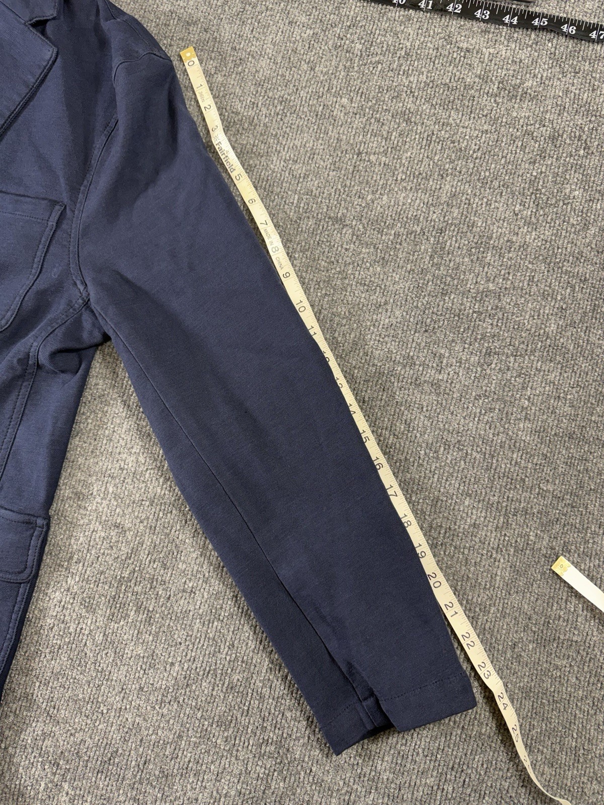 The Normal Brand Men’s Twill Cotton Blazer Blue Regular Fit Single-Breasted L