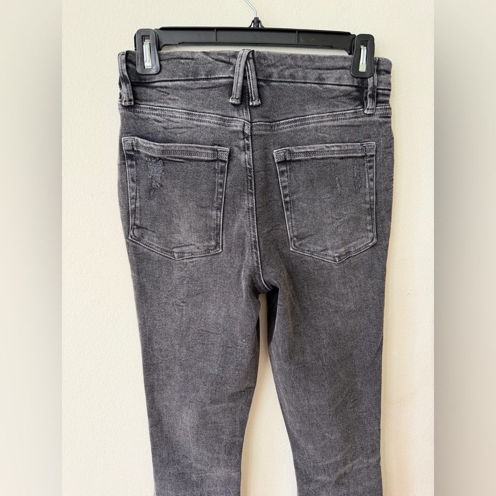 Good American Black Distressed Skinny Jeans | Size 27
