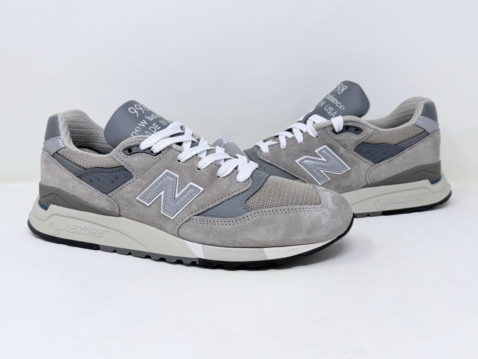 U998GR New Balance 998 Made in USA Grey Silver White Classic US 10 Men’s