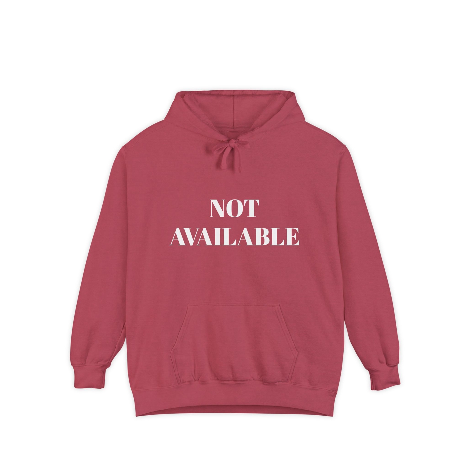 Not Available Try To Come Later Fun Hoodie, All Sizes Unisex Garment-Dyed Hoodie