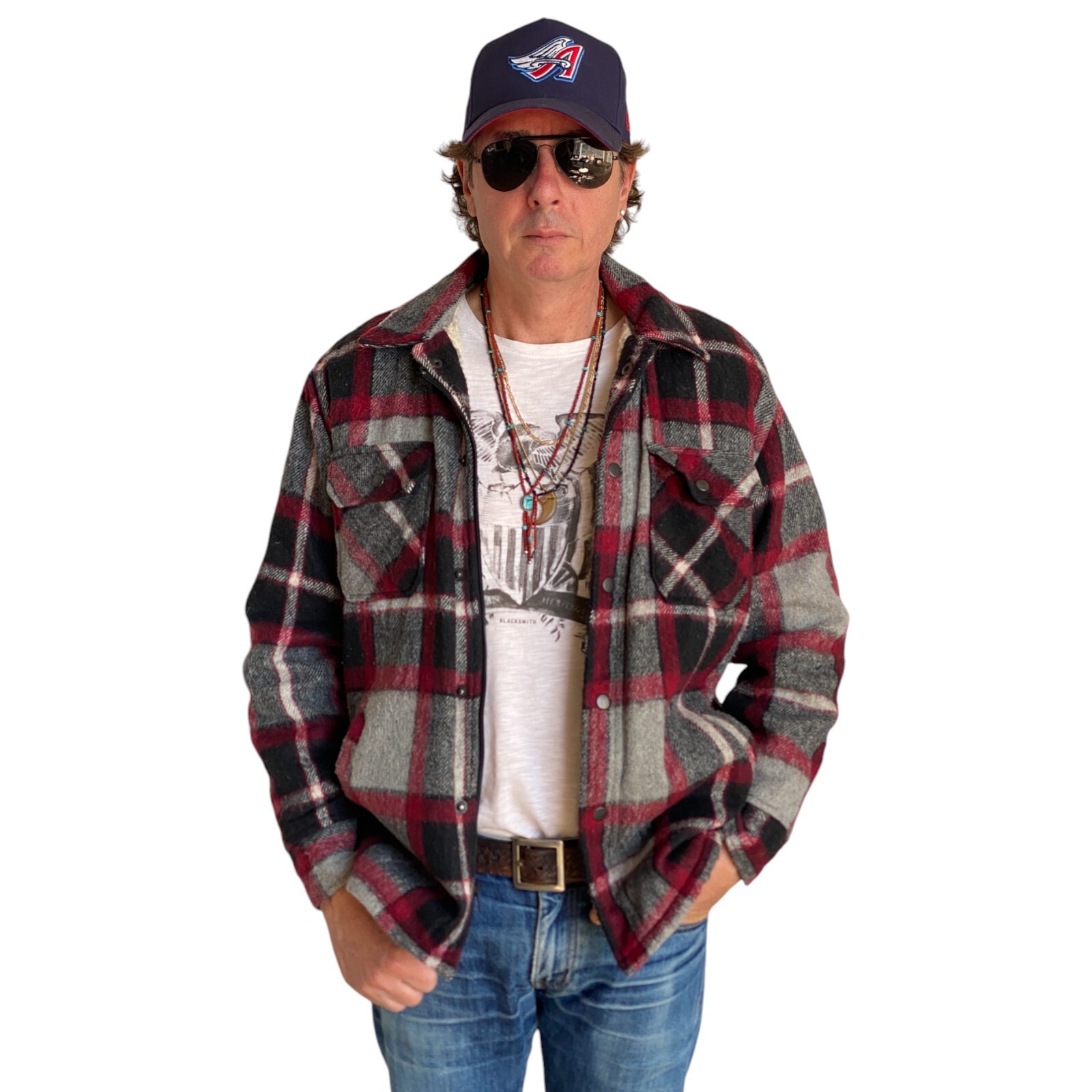 Large. Heavy plaid zipper jacket made by Northern Summit