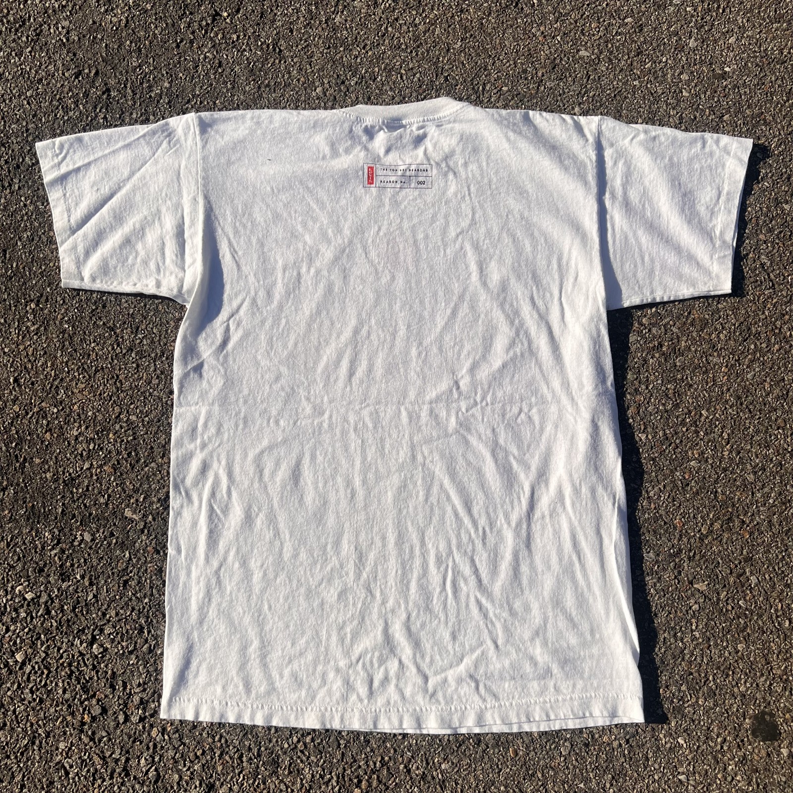 VTG 90s Levis 501 Button Fly Promo Shirt Sz M White Zipper Graphic Single Stitch
