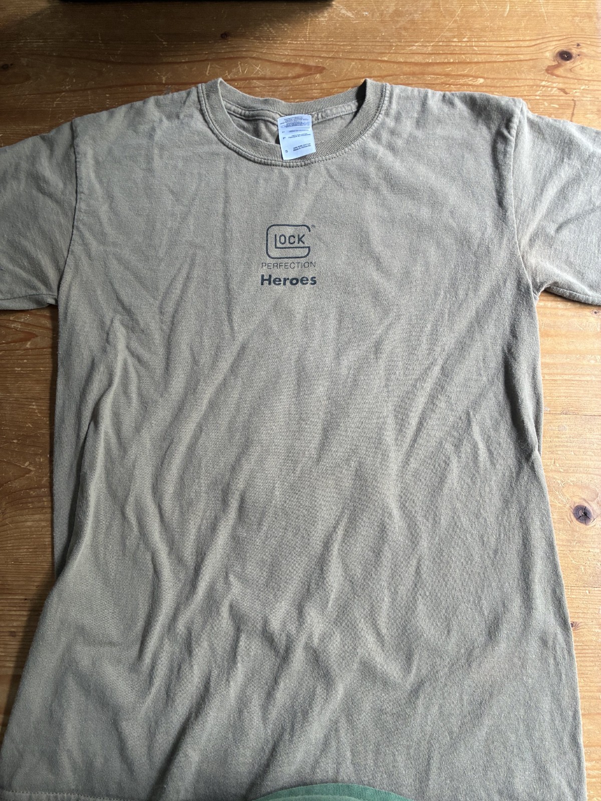 Tan Glock “Heroes” Shirt Mens Small