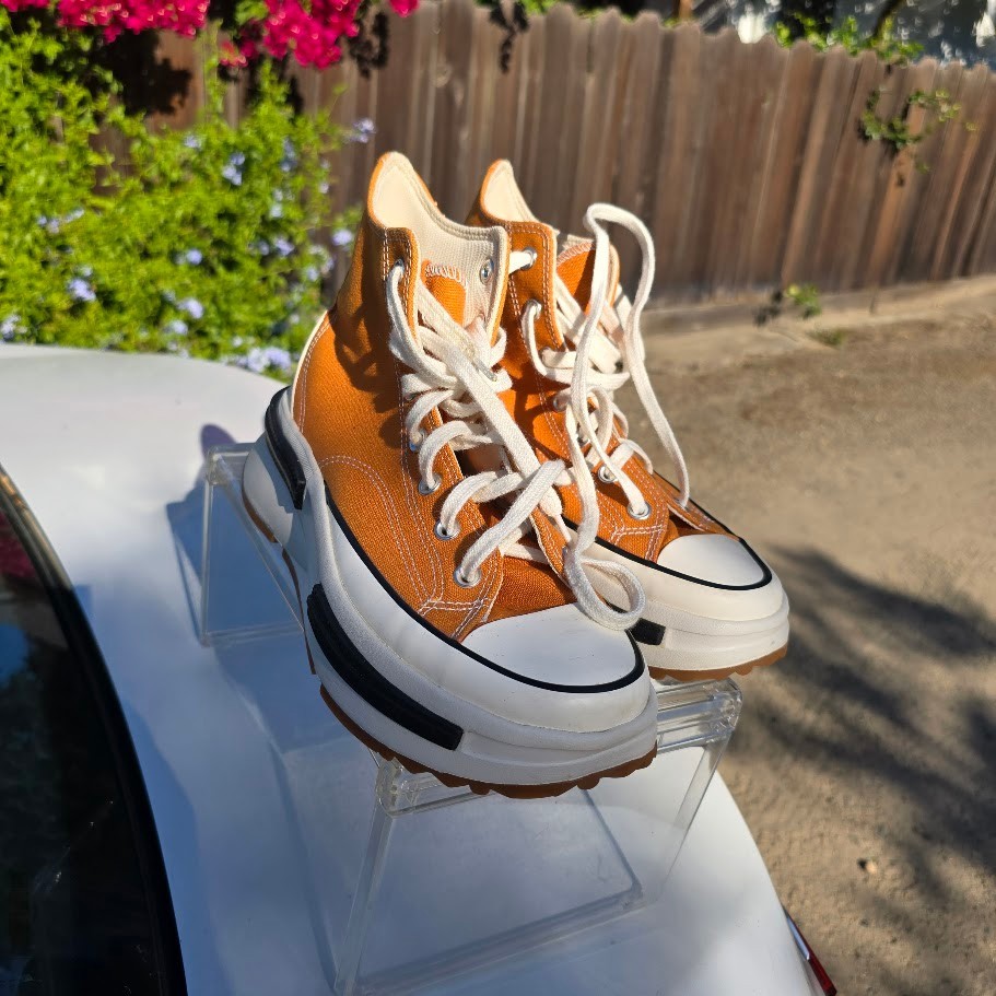 Converse Run Star Legacy CX Platform Shoes Womens 9 Mens 7.5 Orange Amber A00853
