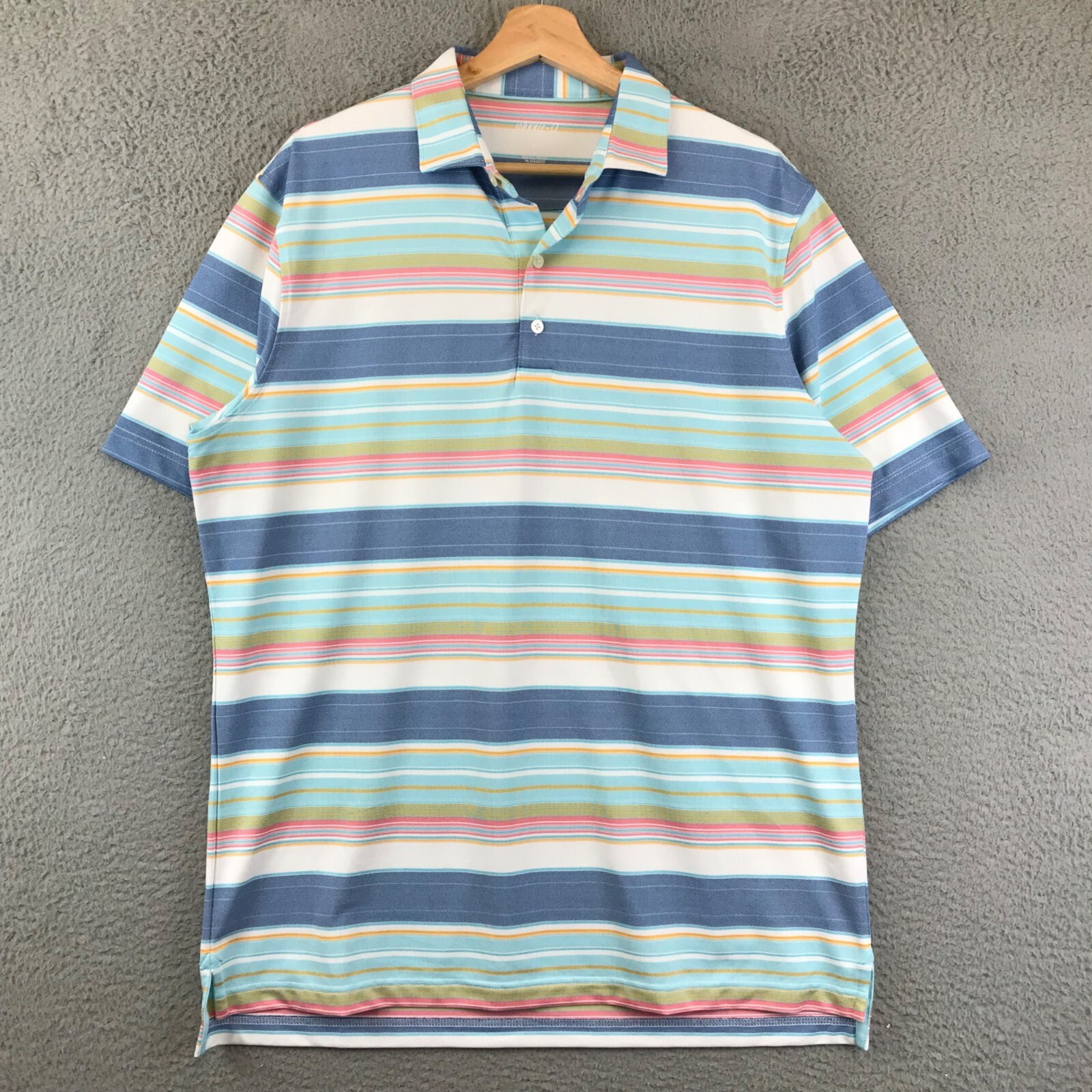 johnnie-O Erwin Lake Polo Multi Colored Stripe size L