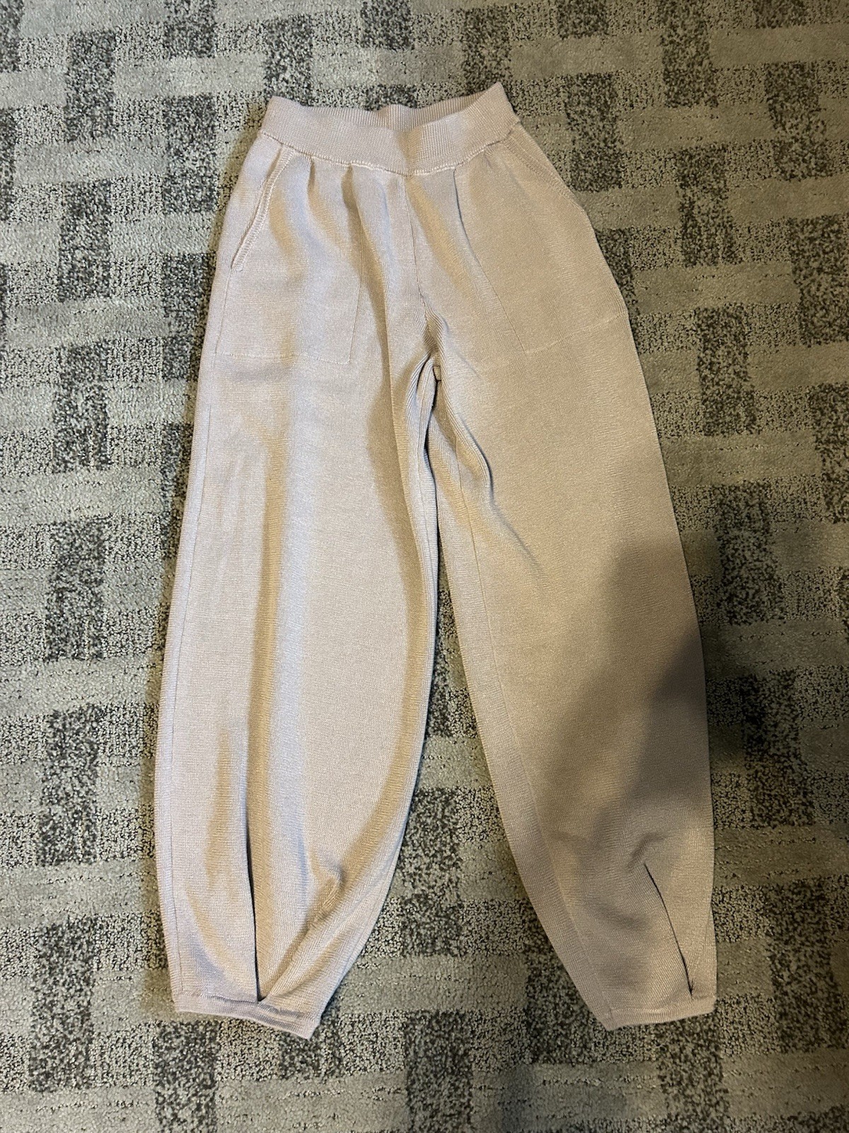 Free People Beach Freya Sweater Pant Barrel Balloon In Taupe Women’s Size XS