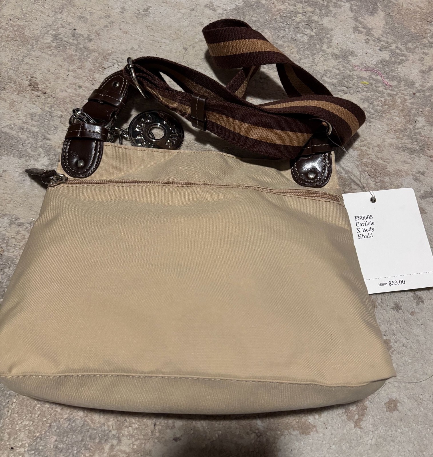 Franco Sarto Carlisle Crossbody Bag in Khaki