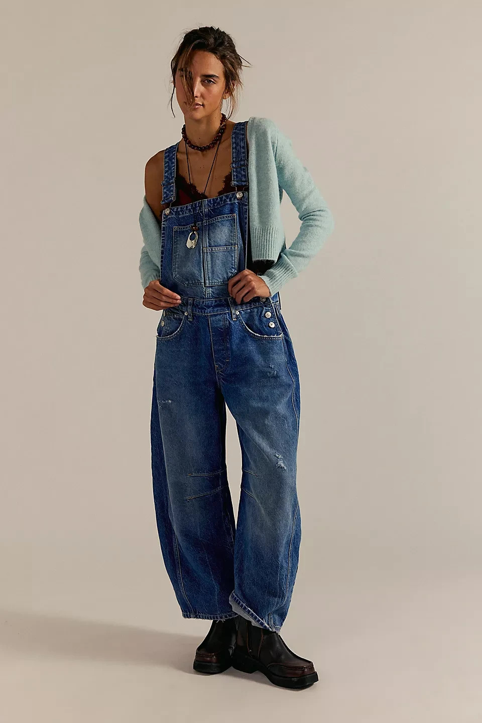Free People – We The Free Good Luck Barrel Overalls
