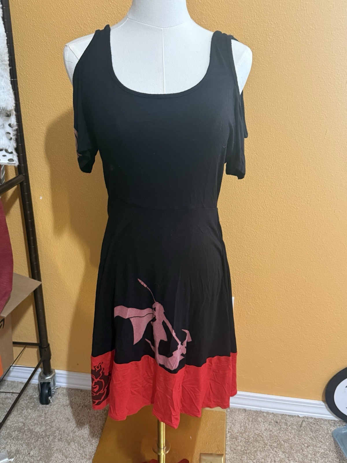 RWBY Casual Dress Size Medium Black/ Red By Rooster Teeth