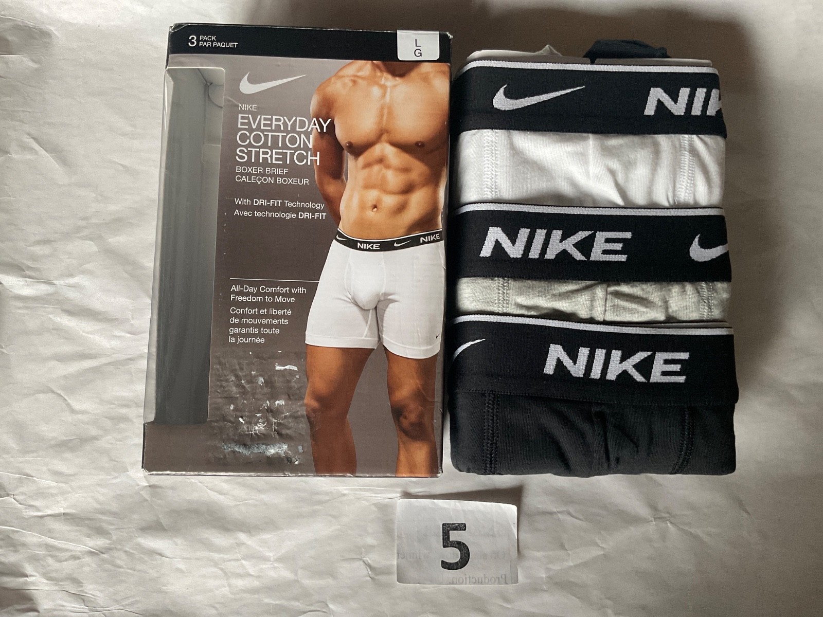 Nike Essential Cotton Stretch 3-Pack Boxer Brief Dri New Various Color Blue Pink