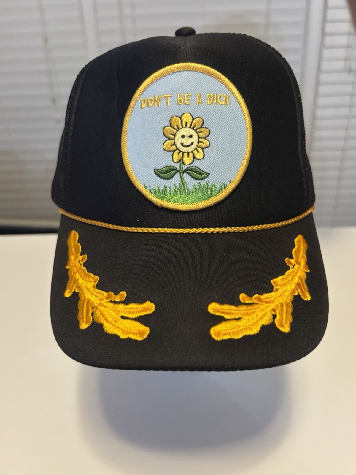 Otto Foam Front Black Trucker Hat. Don’t Be A Dick. with Embroidery. NWOT