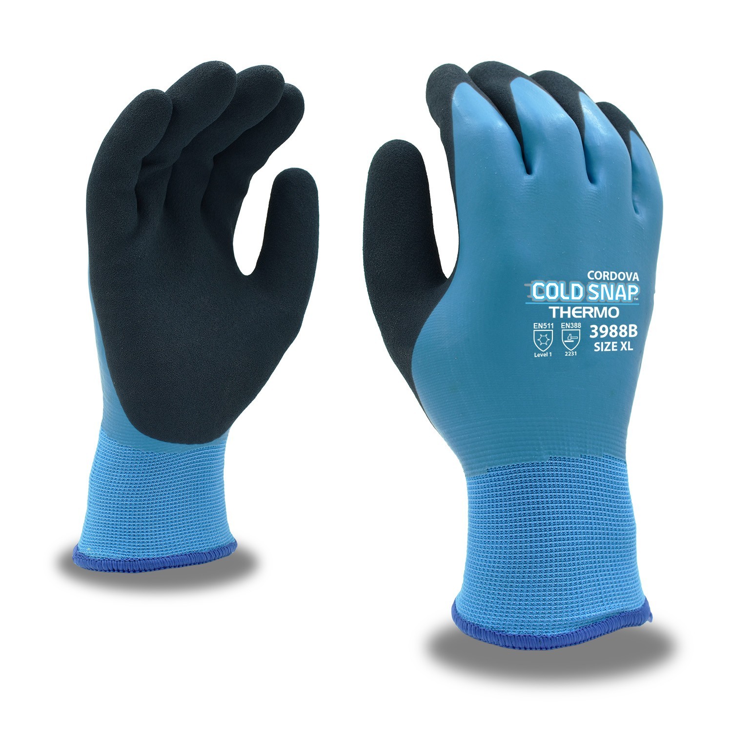 BLUE Waterproof Insulated Cold Weather Winter Fishing Construction WORK GLOVES