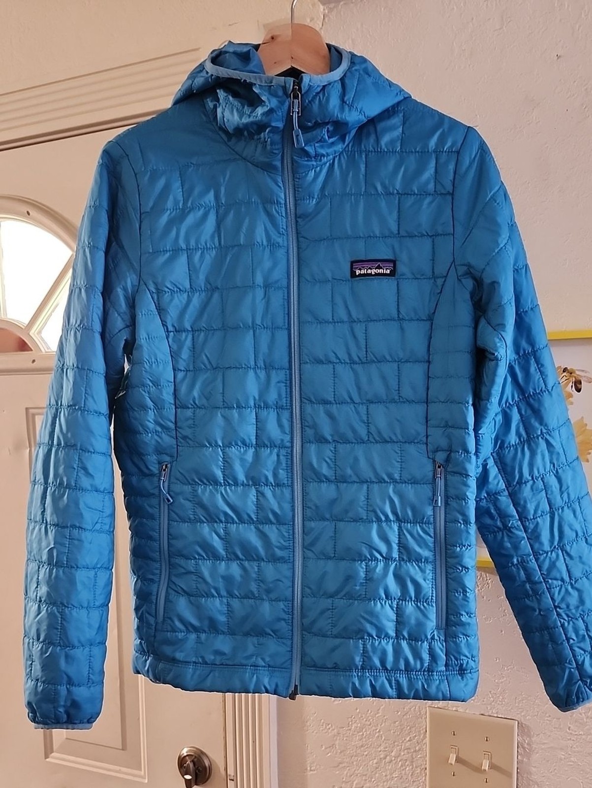 Patagonia Women’s Nano Puff Hoody Sz M Blue (EUC) Gorpcore