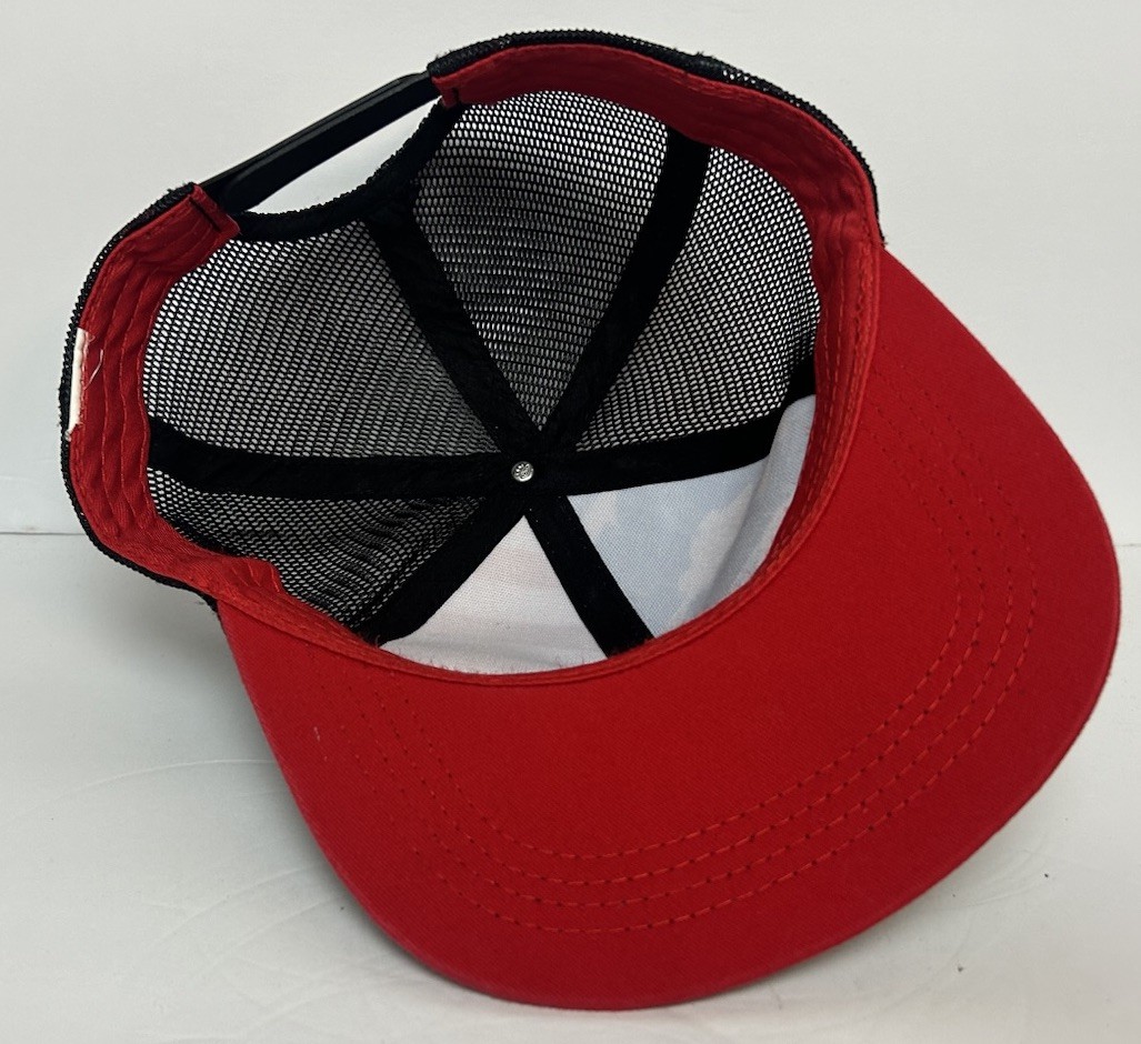 Myrtle Beach SC American Flag Fish Snapback Cap Trucker OSFM