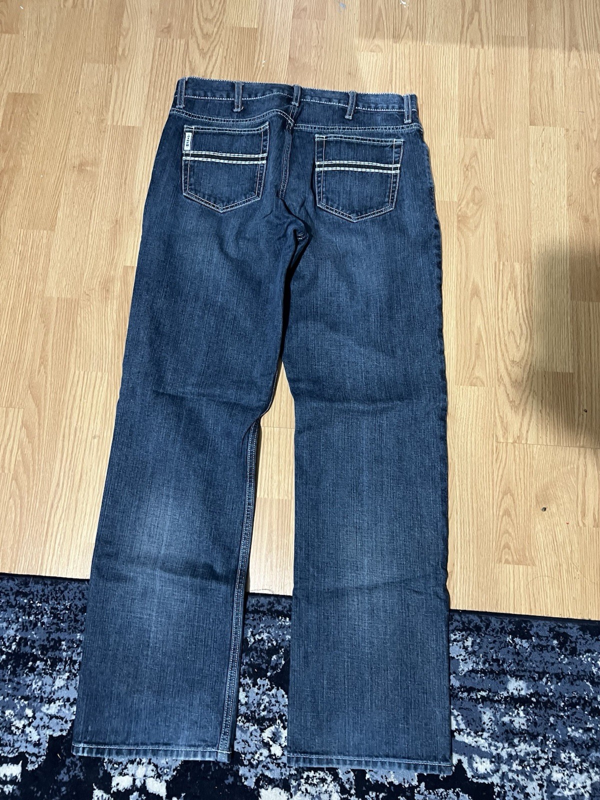 CINCH Men’s Dark Wash Blue Denim Jeans Straight Leg Regular Fit 5-Pocket