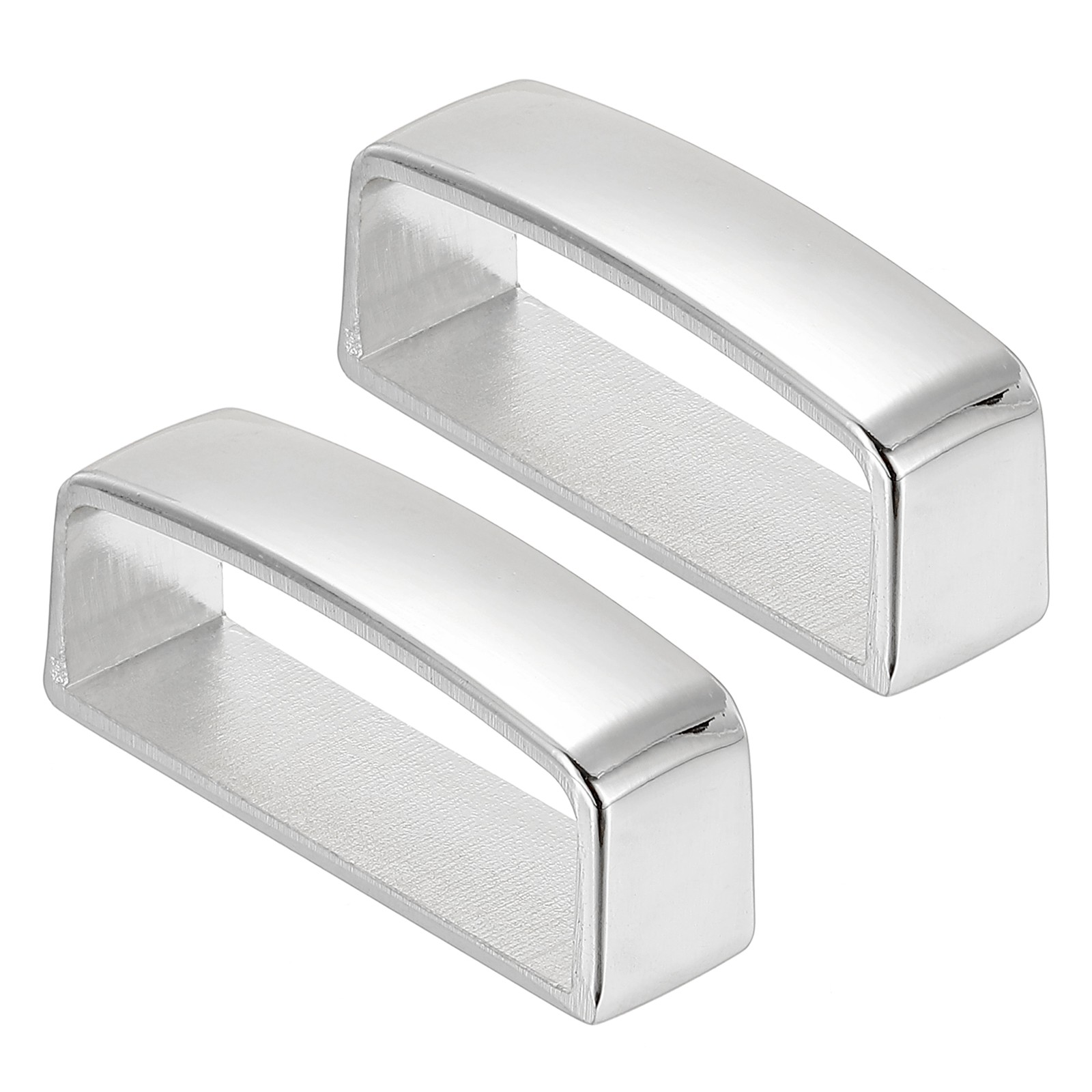 2Pcs 1 1/8 Inch 30mm Belt Loop Keepers Alloy Belt Men’s Buckle Silver Tone