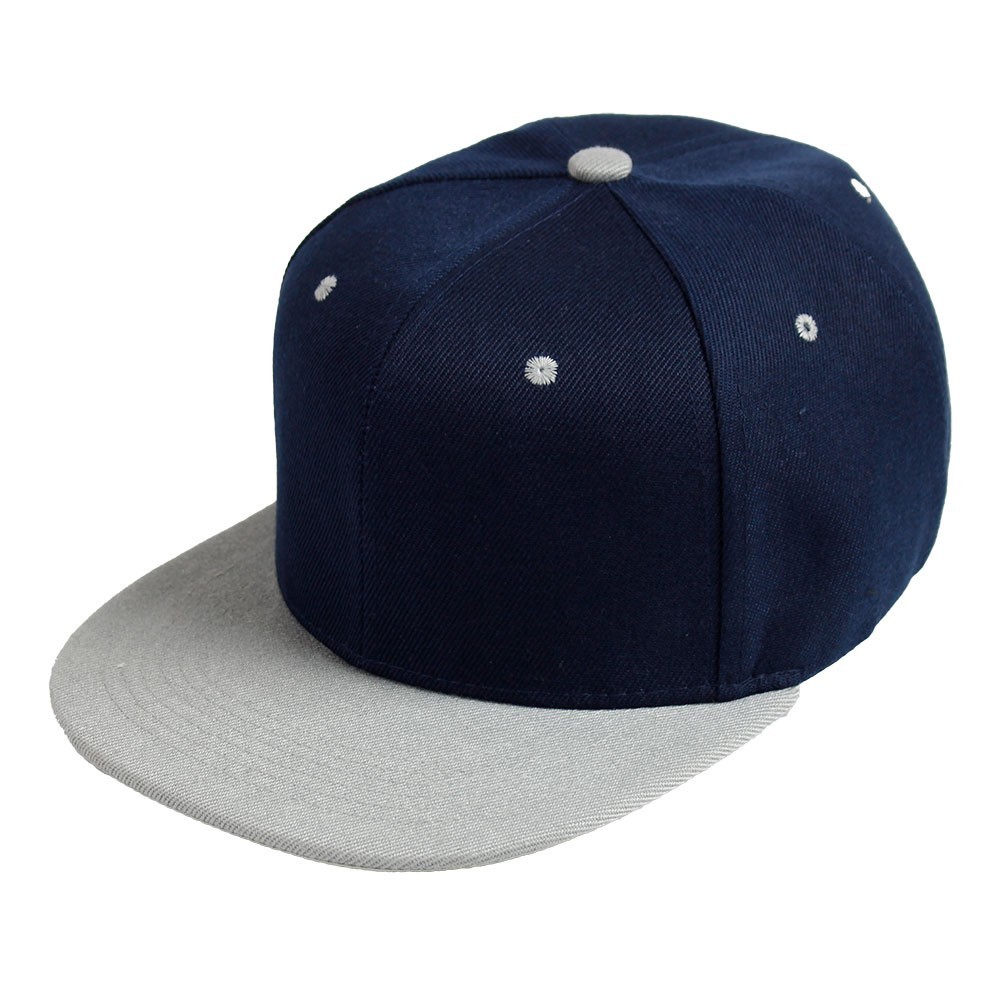 Snapback Baseball Cap Flat Bill Adjustable Blank Plain Solid Structured Hat