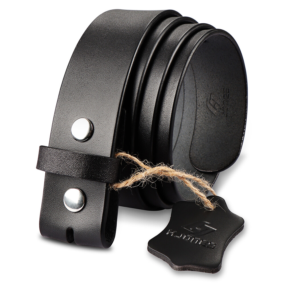 HJONES 38mm Men’s Replacement Belt Leather Belt Strap Without Buckle 1 1/2” Wide