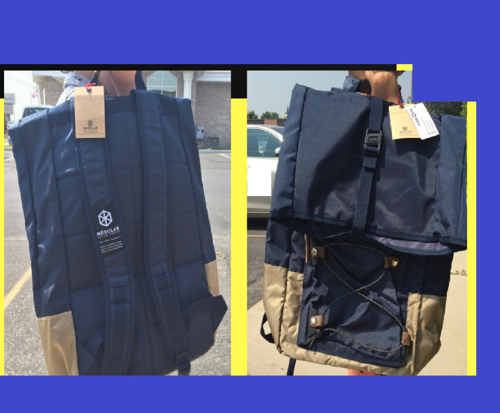 LOT of 5 Backpack BLUE Multifunction Travel Handbag Crossbody Bag 25L Business