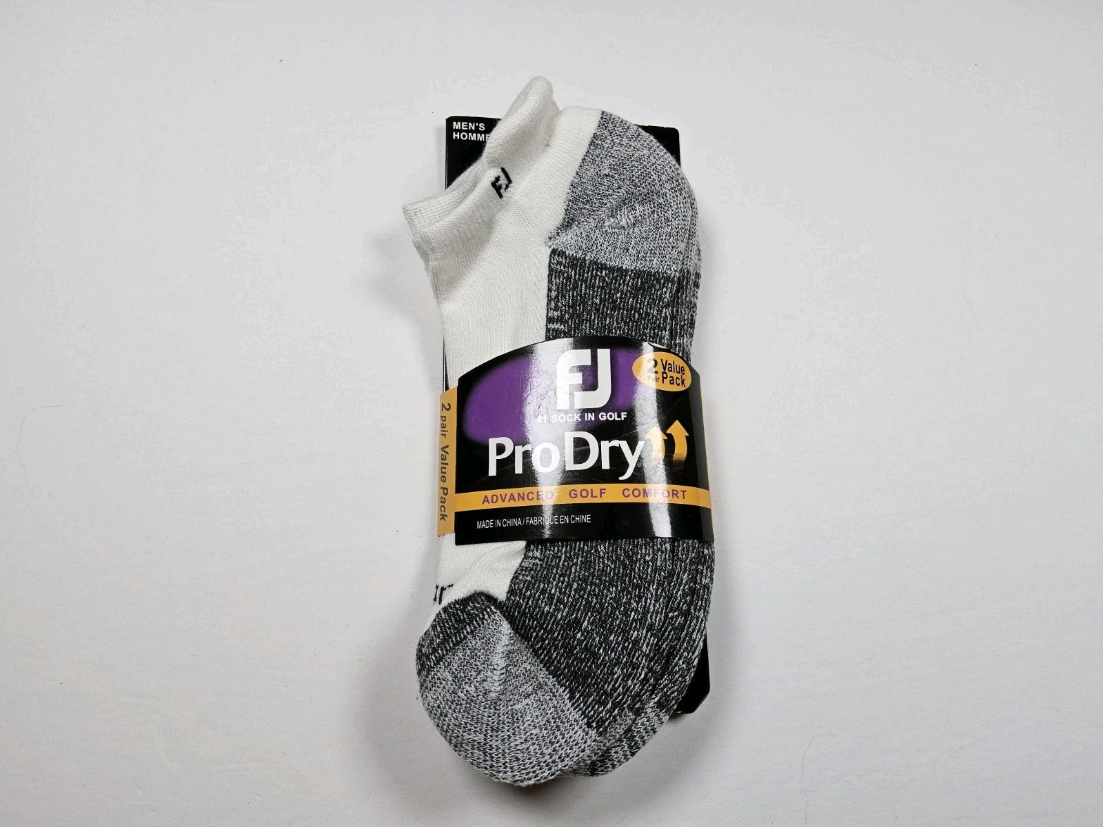 FootJoy Men’s ProDry Advanced Golf Comfort Socks Cushioned 2 Pairs Ankle Sz 7-12