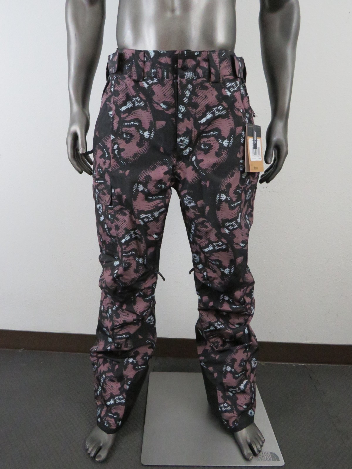 Mens The North Face Freedom Ski Shell Waterproof Snow Pants Black Snake Print