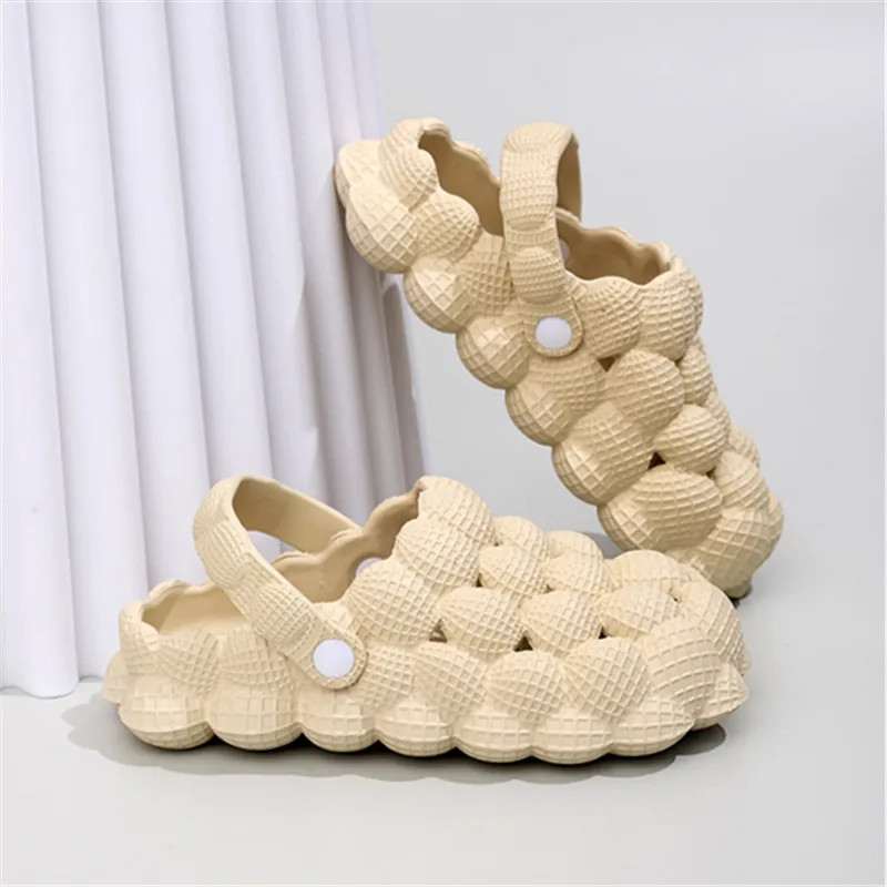 Cute Women Slippers Bubble Ball Sandals Summer Indoor Massage Cloud Slide
