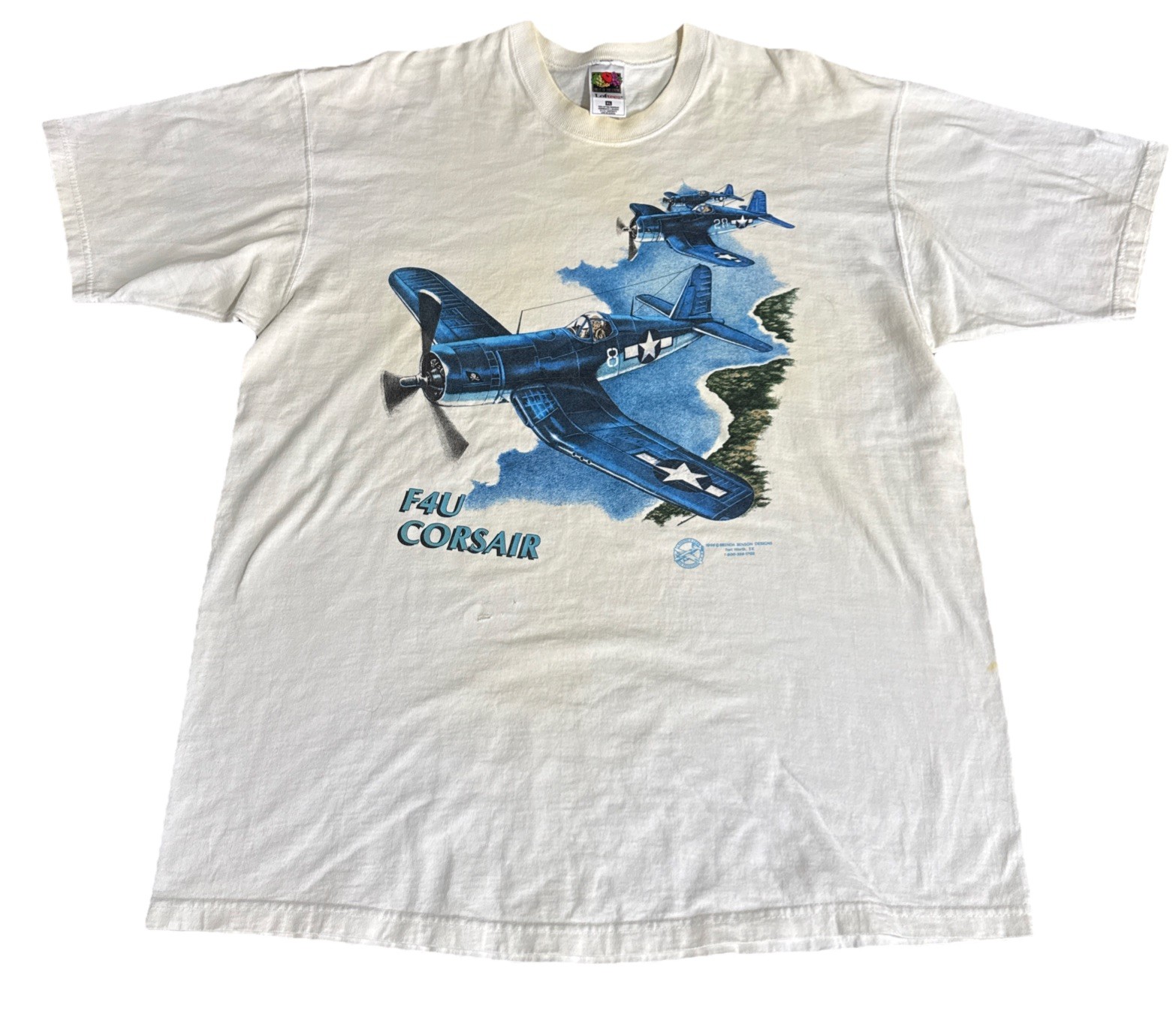 Single Stitch XL Shirt 1996 F4U Airplane Corsair