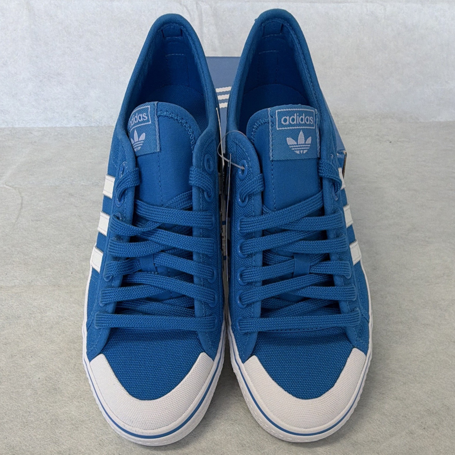adidas Originals Nizza Lo Low Top Canvas Sneakers Future Hydro/Cloud White