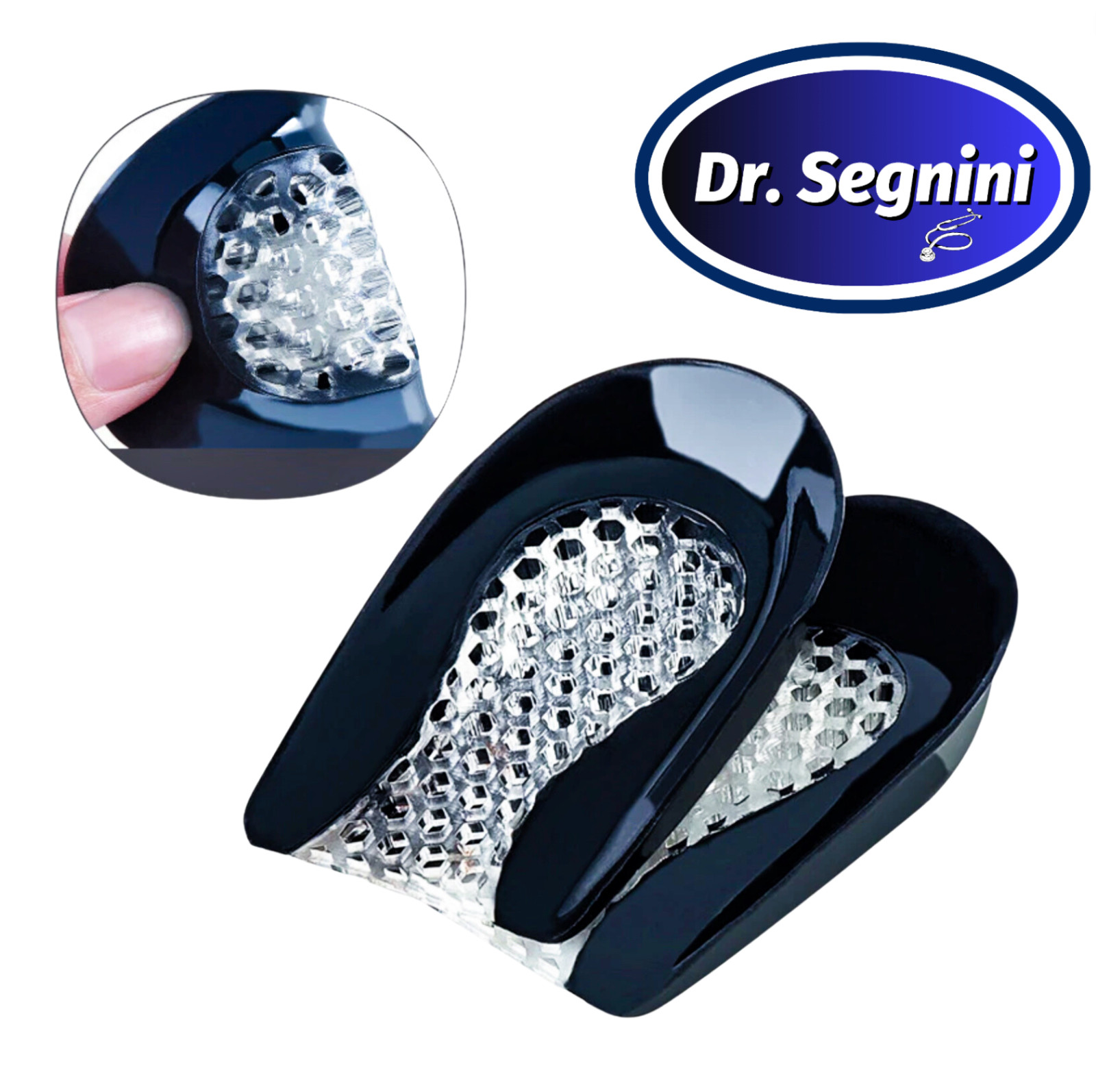 1 PAIR GEL PADS HEEL PROTECTORS RELIEVE PLANTAR FASCIITIS PAIN ✅JVG-022⭐