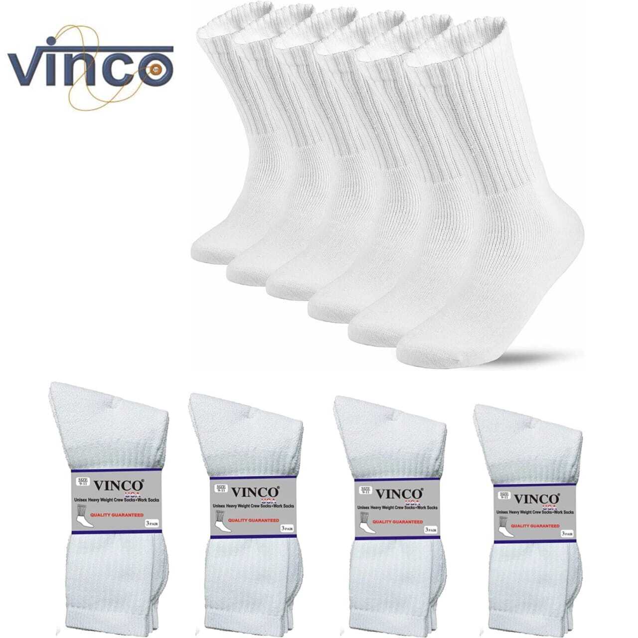 5-100 Dozen Wholesale Bulk Mens Solid White Sports Cotton Crew Socks 9-11 10-13