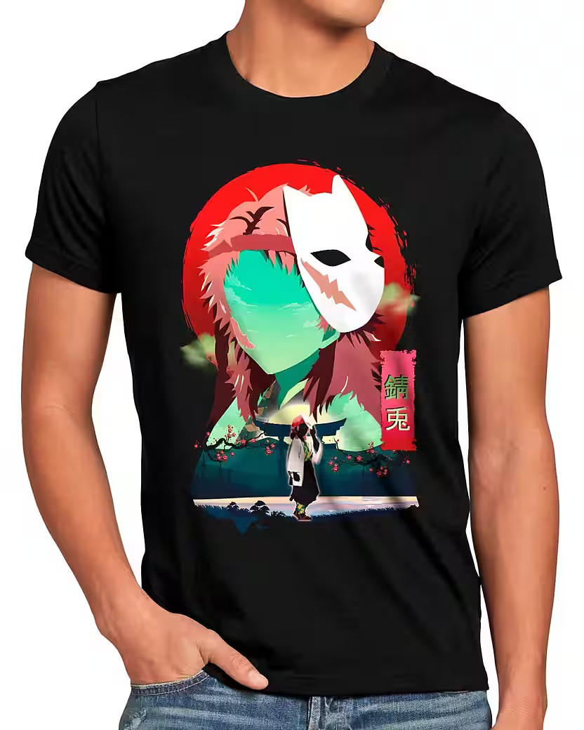 Anime Sabita Yaiba Demon Slayer Japan Manga Black T-Shirt, Gift For Friends