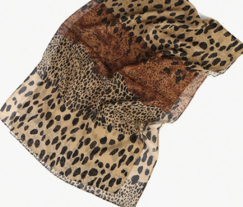 Animal Print Oblong Scarf Coffee Brown Black Beige Pattern Buy One Get One Free