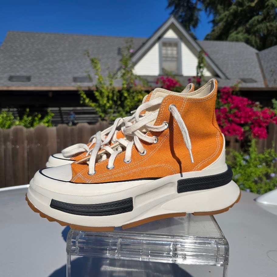 Converse Run Star Legacy CX Platform Shoes Womens 9 Mens 7.5 Orange Amber A00853