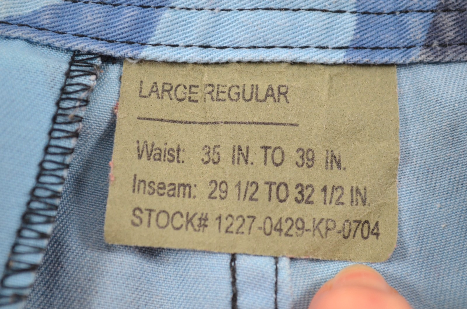 Rothco Ultra Force BDU Cargo Pants Blue Camo Mens Large Regular 38 x 31 Military