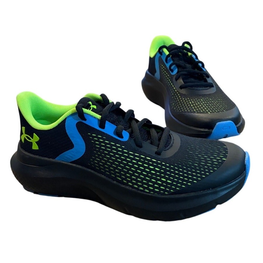 Under Armour Rogue 5 AL PS ‘Black Hyper Green’ 5Y Athlethic Shoe