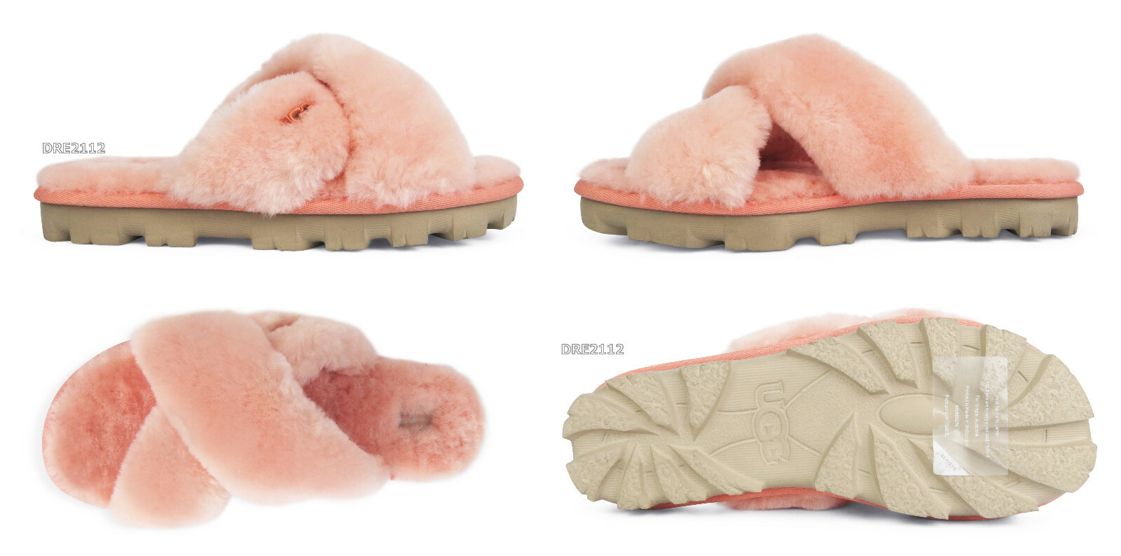 UGG Fuzzette Beverly Pink Fur Slippers Womens Size 9 *NIB*