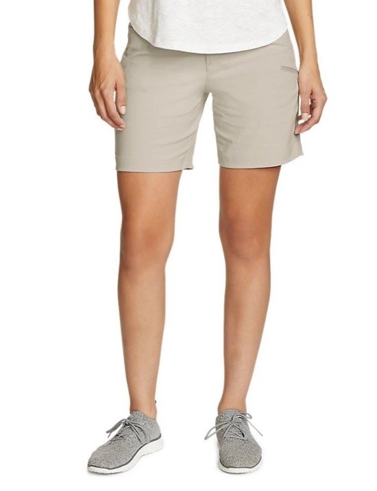 $60 Eddie Bauer Women’s Rainier shorts- Pumice Beige – Size 14 (35W) – NEW Tags