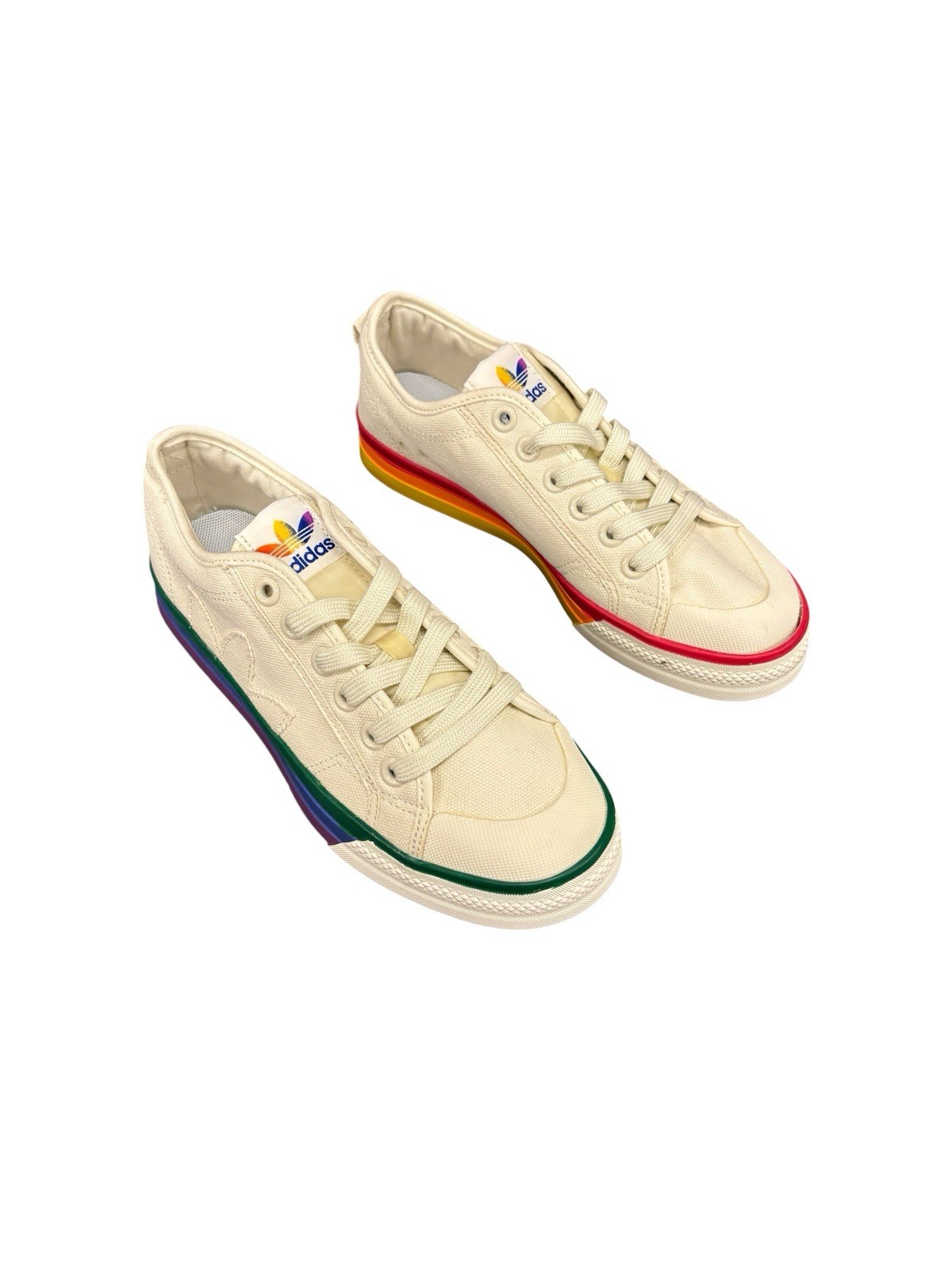 Adidas Originals Men’s Multi Color Classic Nizza Pride Sneakers Trainers EF2319