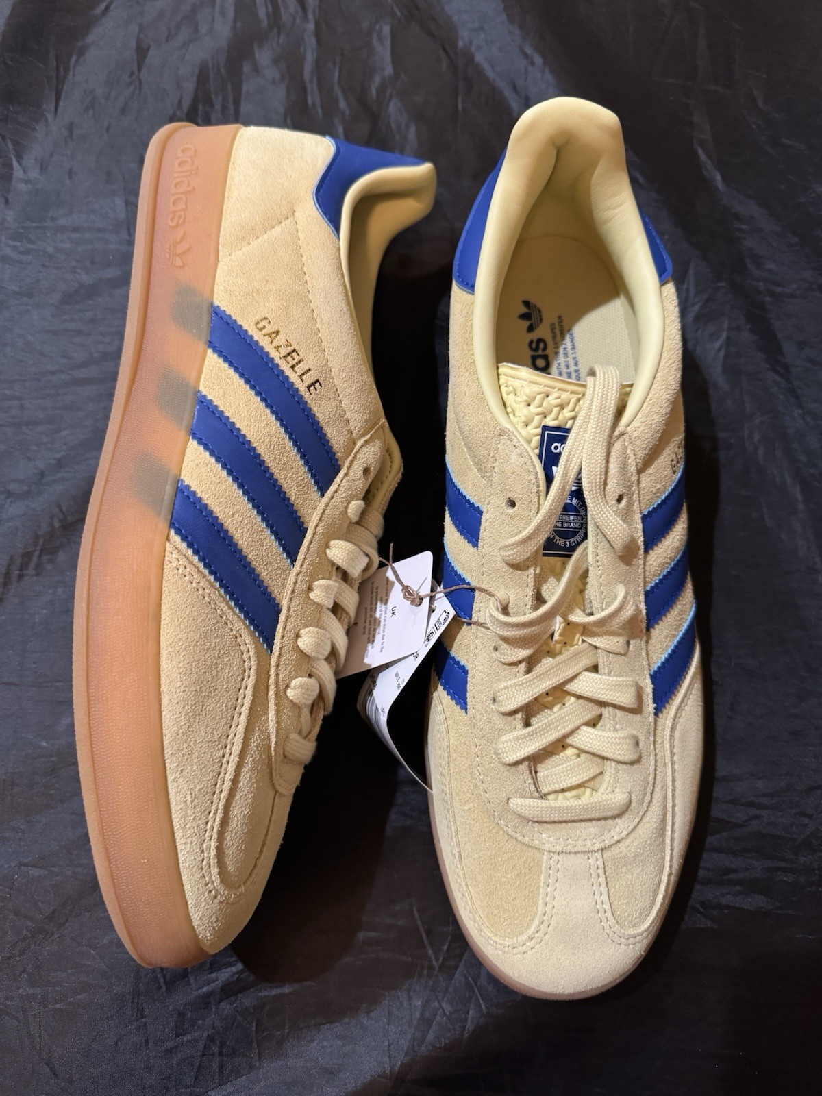 Adidas Men’s Gazelle Indoor Originals Size 11.5 Yellow Royal Blue |JH5406|