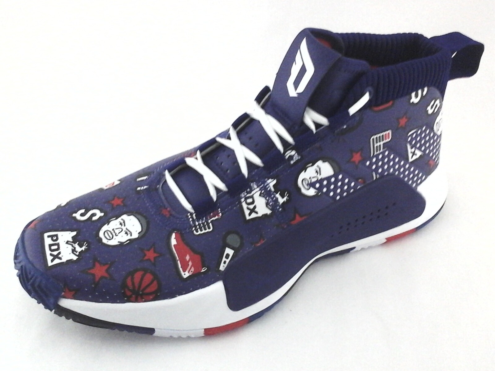 Adidas DAME Basketball Shoes Purple LE Print EG2317 Mens US 12 EU 46 2/3 RARE