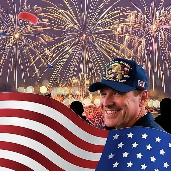 United States 250th Anniversary Eagle Hat,USA Patriotic Baseball Cap PRINTINGS