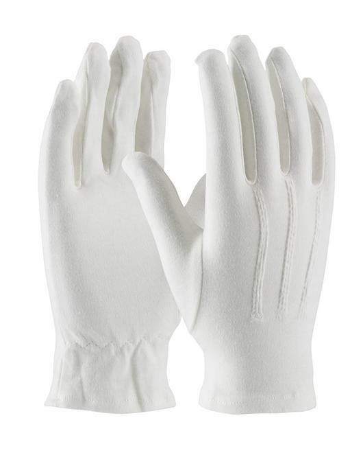 1 Pr Premium White Cotton Parade Tuxedo Honor Guard Formal Gloves – MENS LARGE