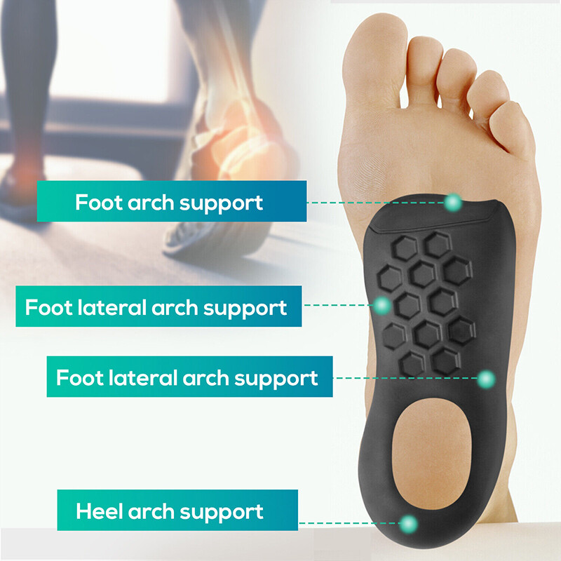 3/4 Orthotic Shoe Insoles Inserts Flat Feet High Arch Support Plantar Fasciitis
