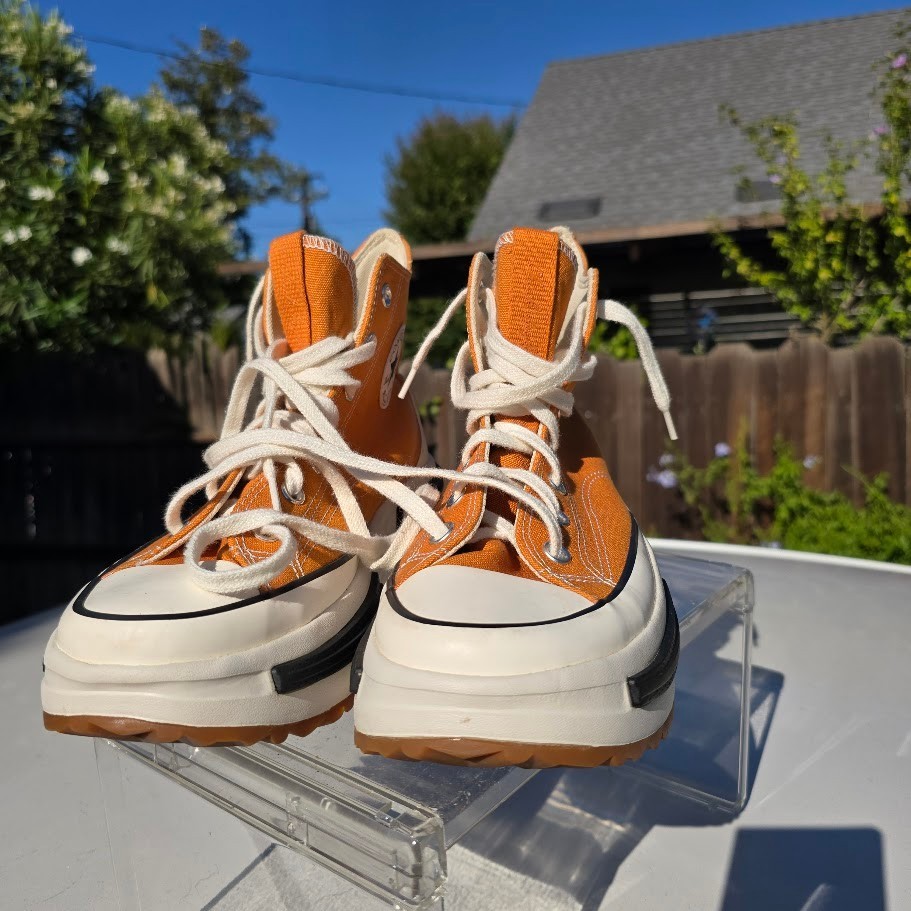 Converse Run Star Legacy CX Platform Shoes Womens 9 Mens 7.5 Orange Amber A00853