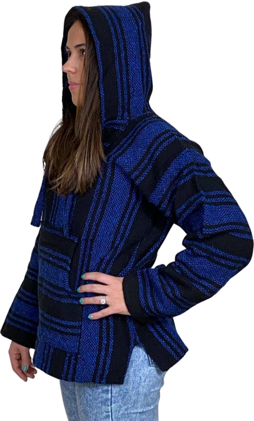 Mexican Poncho Baja Hoodie-Surfer DrugRug Jacket Unisex sz: M, L, XL, 2XL, 3XL