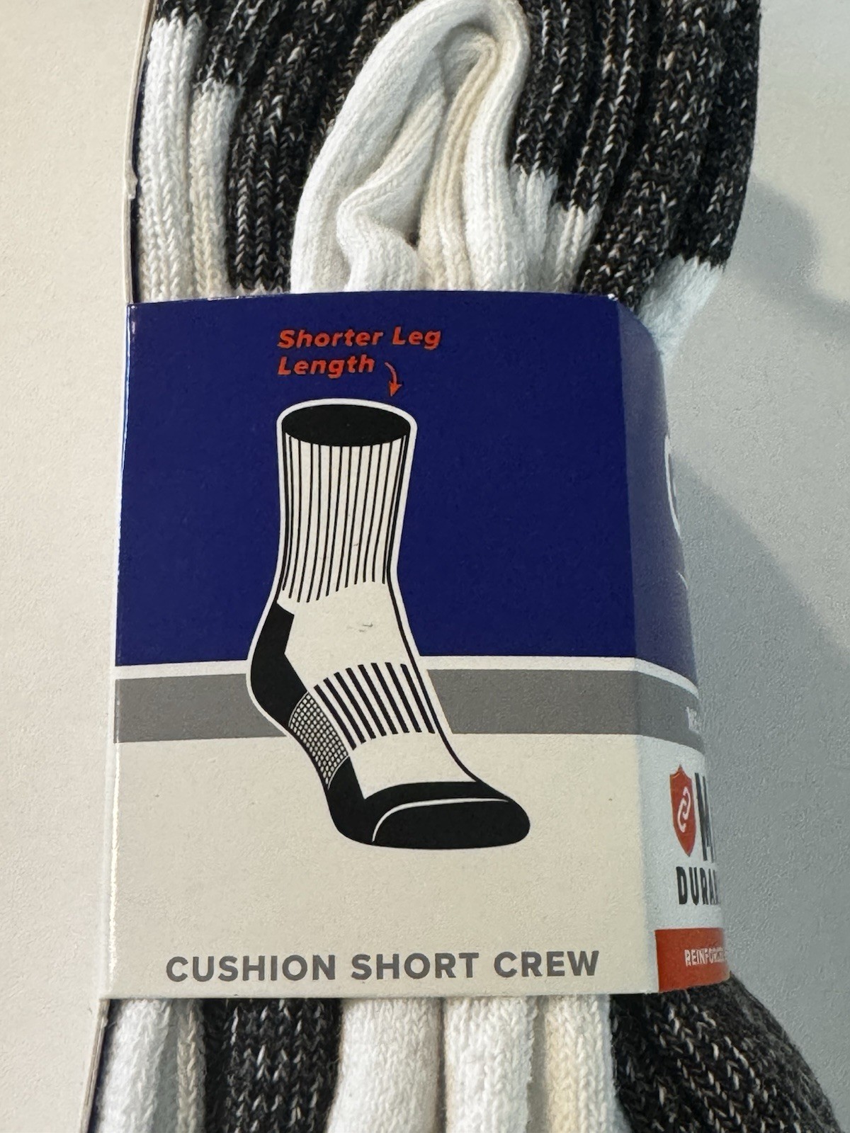 Gildan Ultra Cotton Men’s Cushioned Moisture Wicking Crew Socks 3 Pr 6-12