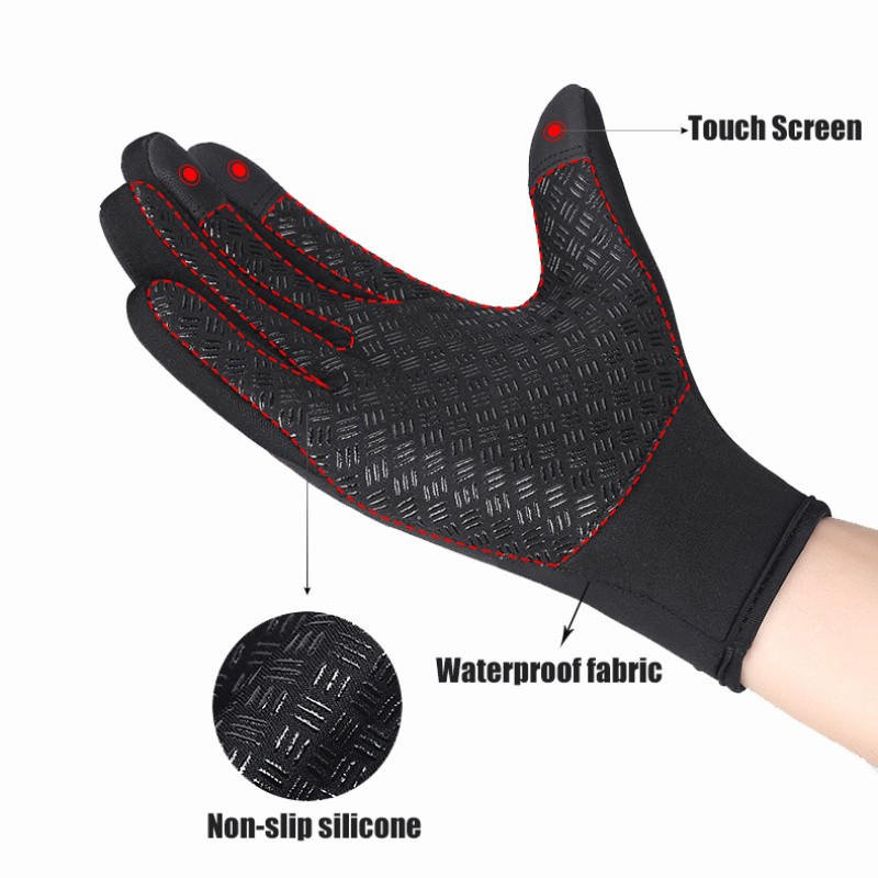 Windproof Waterproof Winter Gloves Touch Screen Lined Warm Men Women 7Color Pair