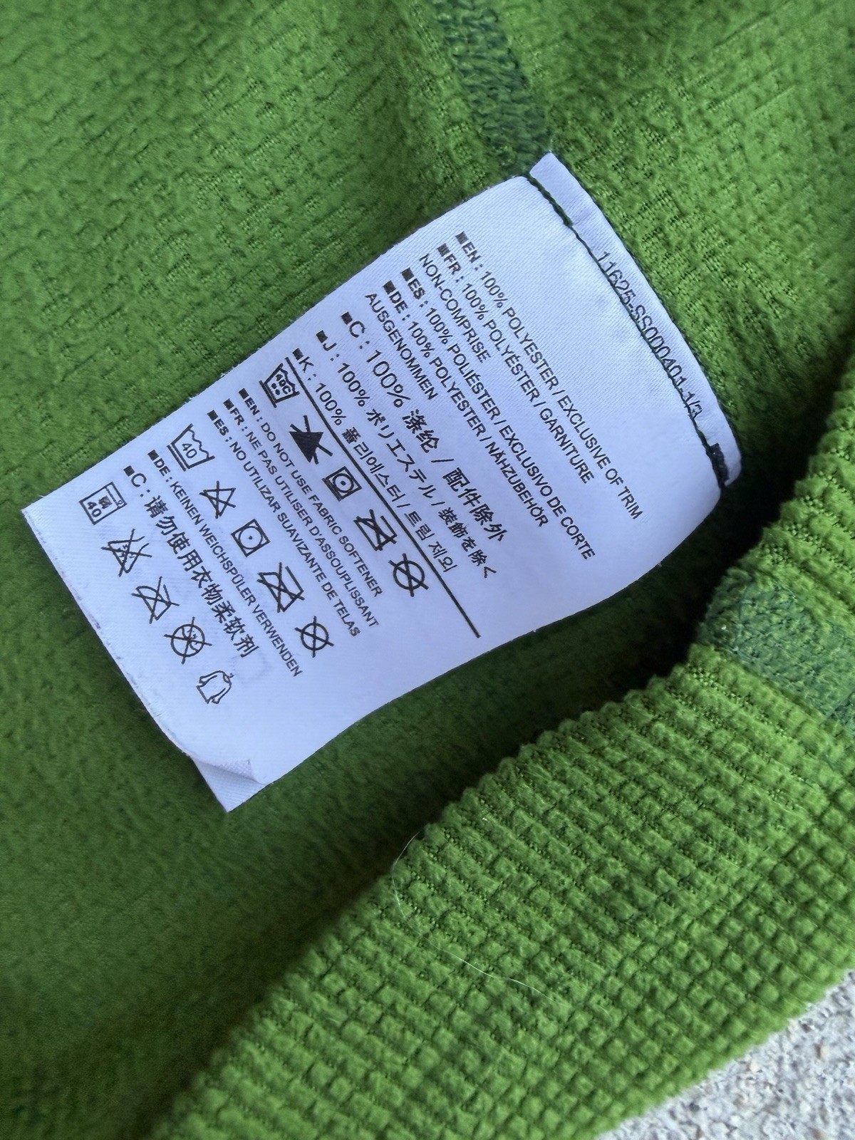 Arc’teryx Men’s Half-Zip Sweater Olive Polartec Waffle Grid Fleece Large