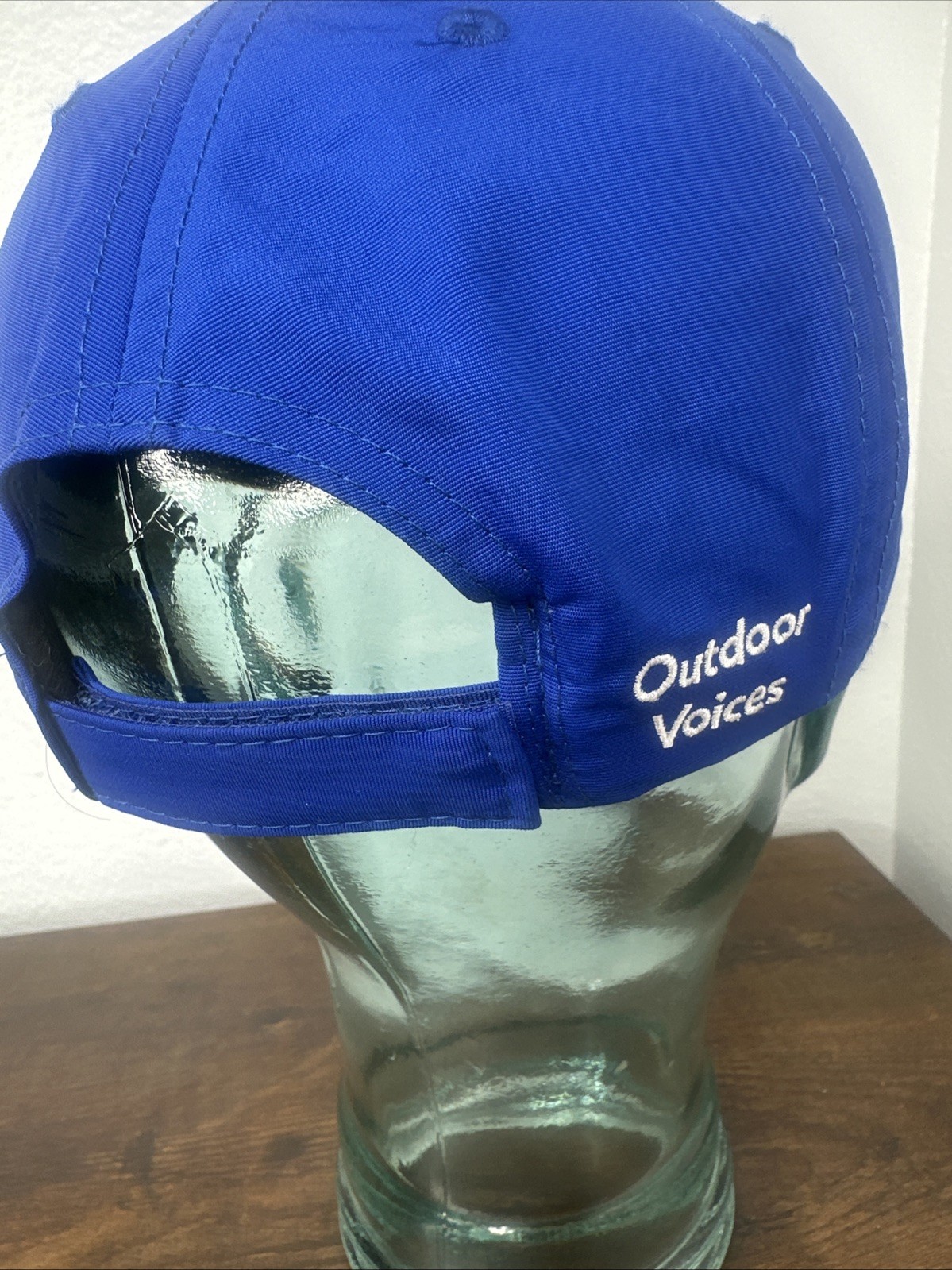 Doing Things Outdoor Voices Hat Cap Strap Back Blue Nylon Adjustable Dad Cap