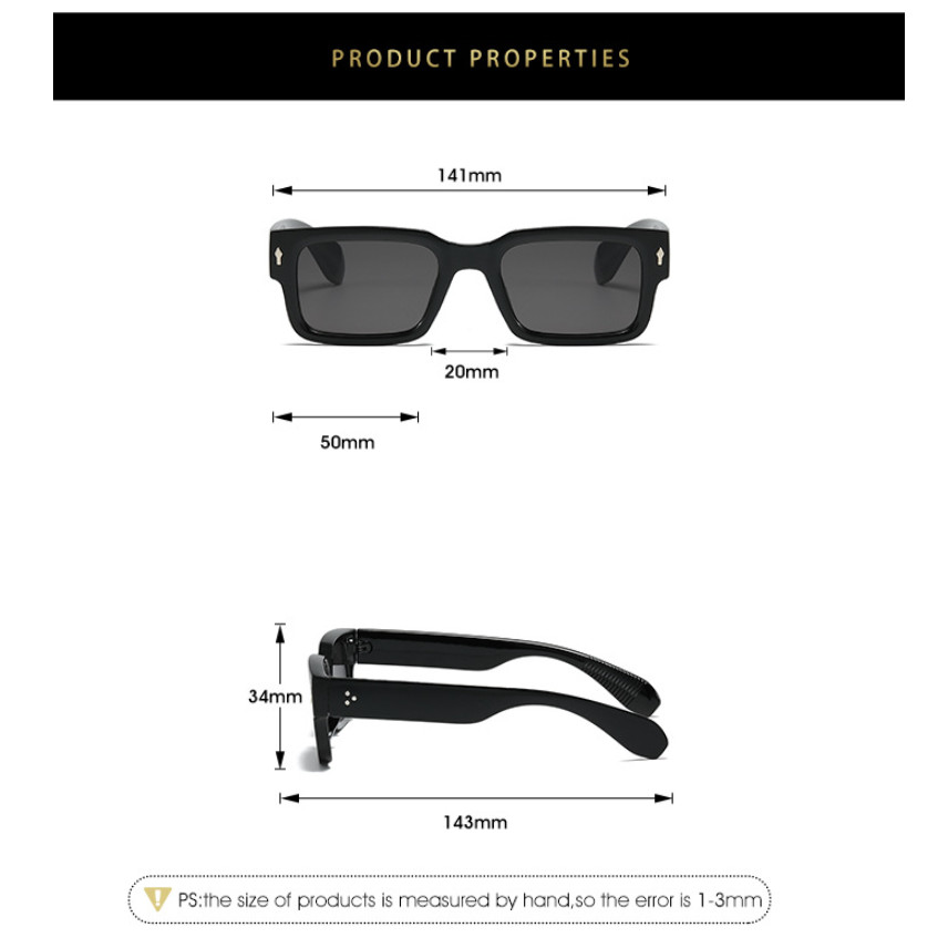 Square Thick Frame Sunglasses For Men Women Classic Outdoor Shade Glasses UV400
